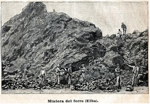 Minier eElba Xilografia circa 1900
